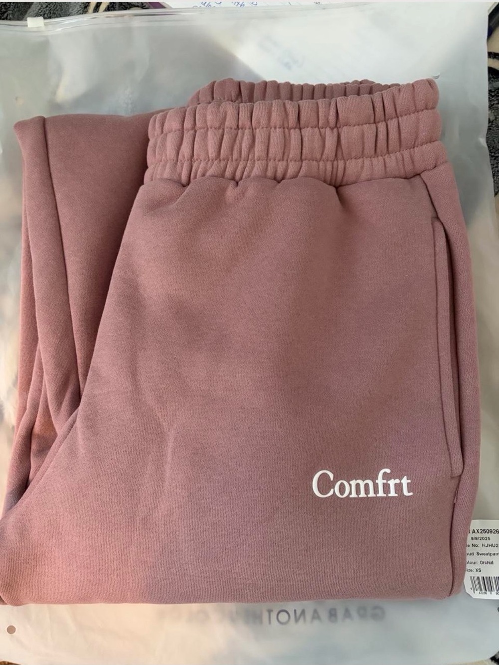 Comfrt Cloud Sweatpants XS in Orchid Oversized Jogger Bottoms